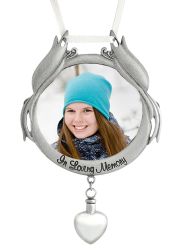 Christmas Tree "In Loving Memory" Photo Urn Ornament