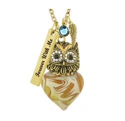Forest Owl Heart Cremation Jewelry - Love Charms® Option
