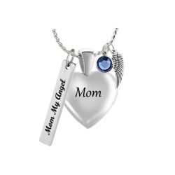 Mom Cremation Jewelry Urn - Love Charms Option