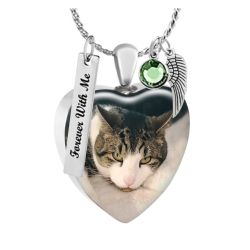 Pet Color Photo Pendant Heart Jewelry Ashes Urn - Love Charms® Option