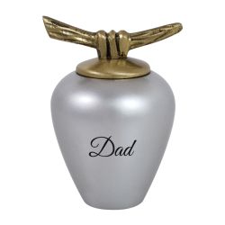 Asian Inspired Pewter Cremation Keepsake Urn