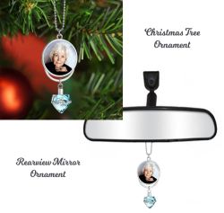 Guardian Angel Wing Urn Ornament - Birthstone Option