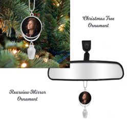 Guardian Angel Wing Urn Ornament - Birthstone Option
