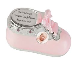Pink Bootie Photo Baby Urn