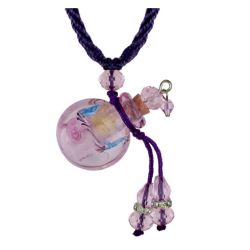 Pink Memorial Glass Pendant Urn