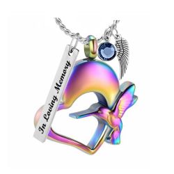 Rainbow Hummingbird Ash Urn - Love Charms™ Option