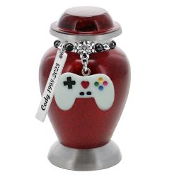 Video Game Controller Red Mini Urn - Love Charms® Option