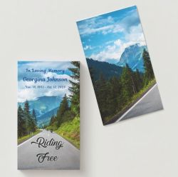 Riding Free Memorial Cards - Funeral  Cards - Celebration of Life Cards