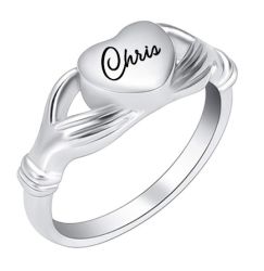 Heart & Hands Cremation Ring Keepsake Urn