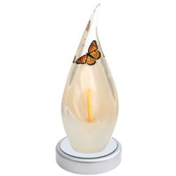 Monarch Butterfly & Calla Lily Keepsake Art Urn - Unique Butterfly Keepsake Urn