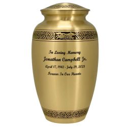 Running Wolf Celtic Adult Cremation Urn Tribute Wreath™ - Pro Diamond Engraving