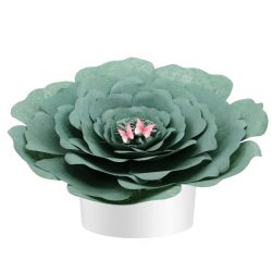 Sage Peaceful Petal® Flower Water Burial Adult or Companion Urn - Pink Butterfly Option