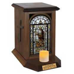 Saint Peter Adult Cremation Urn - Candle Included