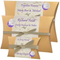 Sand Dollar Starfish Lilac Peaceful Pillow® Water Burial Cremation Urn - Biodegradable Burial At Sea Urn