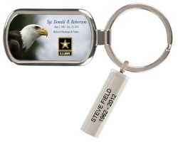 Army Star Emblem Keychain Urn