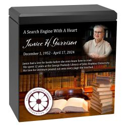Librarian School Educator or Principle Cremation Urn - Photo & Mascot