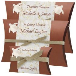 Sea Turtle Marigold Peaceful Pillow® Water Burial Cremation Urn - Biodegradable Water Burial At Sea Urn