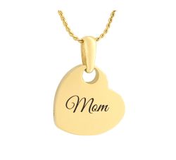 Simply Love Gold Heart 14KT Gold Cremation Jewelry Urn - SHIPS NOW