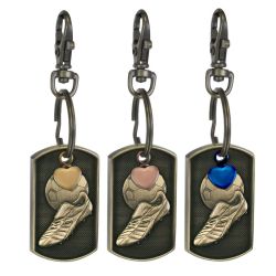 Soccer Dog Tag Heart Key Chain Urn