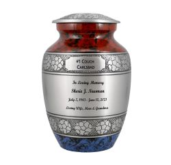 Soccer Red White & Blue Medium Urn