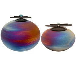 Raku Sticks & Stones Raku Cremation Adult or Medium Urn - Personalization Option