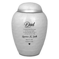 Medium Sudden Passing Dad, Husband, Grandpa & More Cremation Urn - Pro Laser Engraving