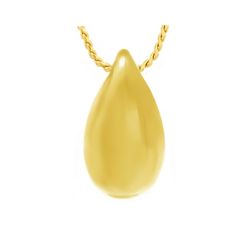 Large Teardrop 10KT Gold Cremation Jewelry Urn - SHIPS NOW
