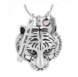 Tiger Head Ash Jewelry Urn - Love Charms™ Option