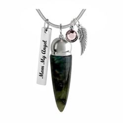 Tourmaline Crystal Cremation Jewelry Urn - Love Charms™ Option