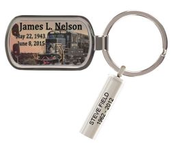 Train Crossing Keychain Urn