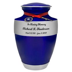 Ai Force Blue Master Rifle Cremation Urn - Adult Military Air Force Rifle Urn