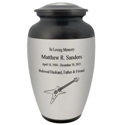 Electric Guitar Adult Cremation Urn - Tribute Wreath™ - Pro Personalization - Burial Vault Option