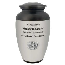 Duck Hunters Medallion Cremation Urn - Tribute Wreath™ - Pro Personalization - Burial Vault Option