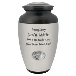River Fishing Adult Cremation Urn - Fishing Memorial - Tribute Wreath™ - Pro Diamond Engraving