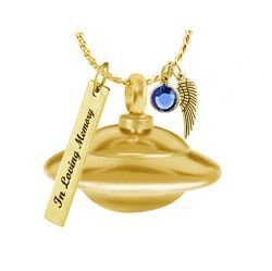 UFO Cremation Gold Ash Urn - Love Charms® Option