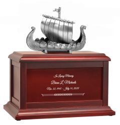 Viking Ship Adult Redwood Adult or Medium Urn