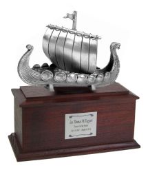 Viking Ship Medium Cremation Urn - Free Engraving