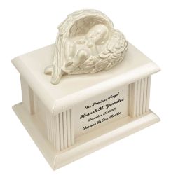 Angel of Protection Infant Satin Urn