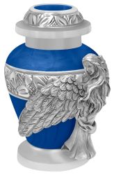 Wings of an Angel Blue Keepsake Urn - Engraving Option