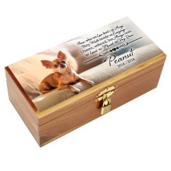 Small Dog or Cat Cedar Locking Full Photo Urn - Free Personalization