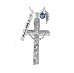 Unisex Wooden Cross Pendant Urn - Love Charms™ Option