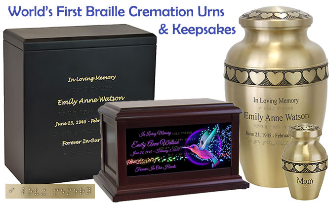 Braille Custom Urns