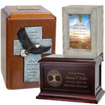 Custom Wood Engraved Urns