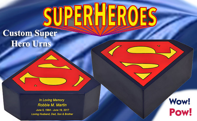 Super Hero Custom Urns