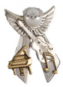 Music urn cremation keepsake.