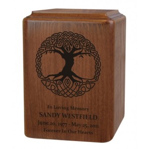 Tree of Life Wooden Urn.