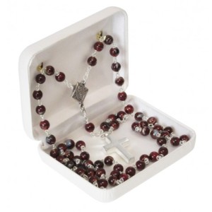 Knights of Columbus rosary keepsake urn.