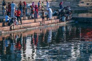 The Ganges River in Varanasi India.