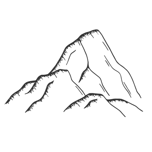 Scatter on land - Mountain Clipart Sketch