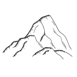 Scatter on land - Mountain Clipart Sketch